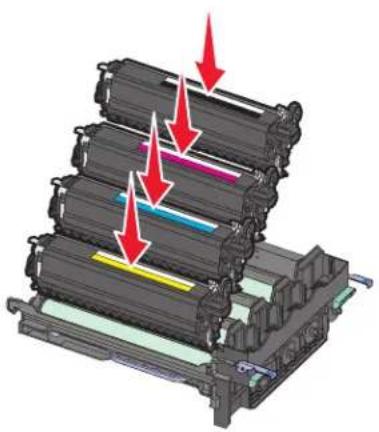 LEXMARK C543 - Replacing a black and color imaging kit - 9