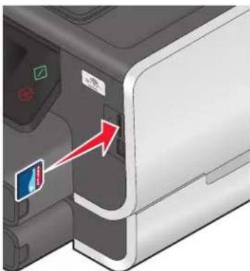 LEXMARK PRO 905 - Einsetzen einer Speicherkarte Einsetzen eines Flash-Laufwerks - 1