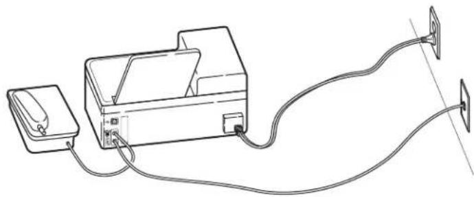 LEXMARK PRO 905 - Einrichtung 2: Der Drucker ist an eine Telefonbuchse angeschlossen, und das Kabelmodem ist an anderer Stelle im Haus installiert - 1