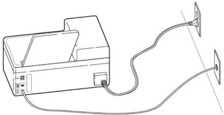 LEXMARK PRO 901 - Einrichtung 1: Der Drucker ist an eine eigene Faxleitung angeschlossen - 1
