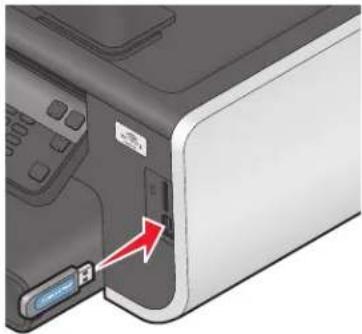LEXMARK PRO 702 - Verwenden einer Speicherkarte oder eines Flash-Laufwerks mit dem Drucker - 2