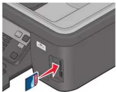 LEXMARK PRO 202 - Verwenden einer Speicherkarte oder eines Flash-Laufwerks mit dem Drucker - 1