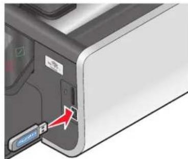 LEXMARK Prestige Pro 802 - Verwenden einer Speicherkarte oder eines Flash-Laufwerks mit dem Drucker - 2