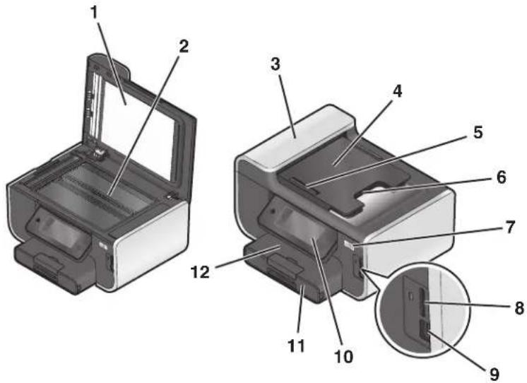 LEXMARK Prestige Pro 802 - Die Teile des Druckers - 1