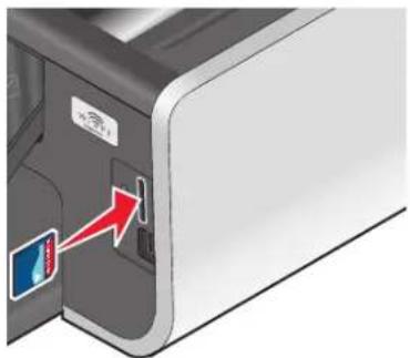 LEXMARK Prestige Pro 802 - Verwenden einer Speicherkarte oder eines Flash-Laufwerks mit dem Drucker - 1