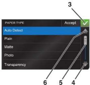 LEXMARK Prestige Pro 808 - Navigating menus using the touch screen - 2