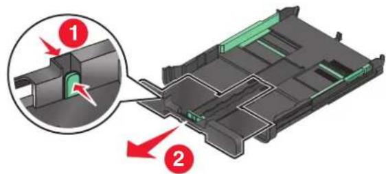 LEXMARK Prestige Pro 808 - Loading the paper tray - 3