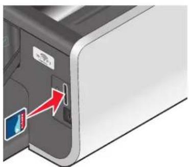 LEXMARK Prestige Pro 808 - Using a memory card or flash drive with the printer - 1