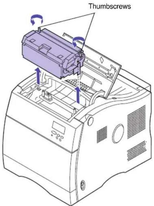 LEXMARK Optra C710 - To remove the fuser: - 1