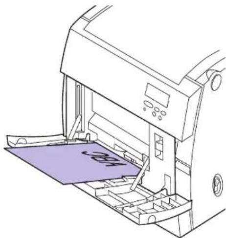 LEXMARK Optra C710 - Using the multipurpose feeder - 3