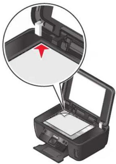 LEXMARK Intuition S500 - Legen des Originaldokuments auf das Scannerglas - 1