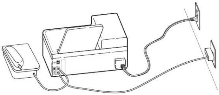 LEXMARK Interpret S402 - Anschließen des Druckers an eine Telefonbuchse, die nicht dem RJ-11-Standard entspricht - 2