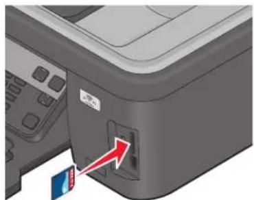 LEXMARK Interpret S400 Series - Verwenden einer Speicherkarte oder eines Flash-Laufwerks mit dem Drucker - 1