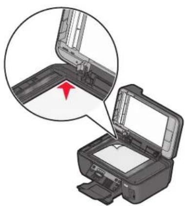 LEXMARK Interpret S400 Series - Legen des Originaldokuments auf das Scannerglas - 1