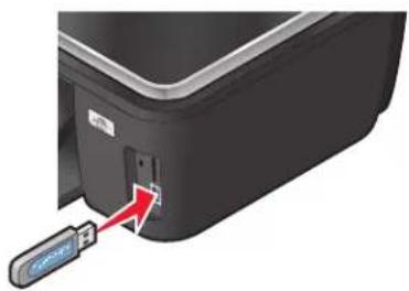 LEXMARK Interact S608 - Verwenden einer Speicherkarte oder eines Flash-Laufwerks mit dem Drucker - 2