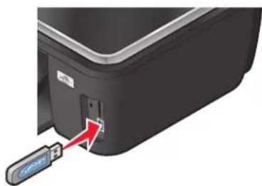 LEXMARK Interact S602 - Verwenden einer Speicherkarte oder eines Flash-Laufwerks mit dem Drucker - 2
