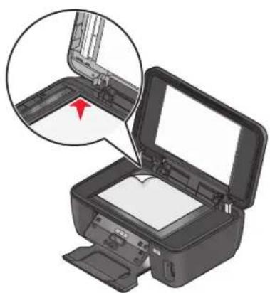 LEXMARK Impact S308 - Legen des Originaldokuments auf das Scannerglas - 1