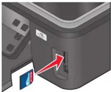 LEXMARK Impact S308 - Verwenden einer Speicherkarte oder eines Flash-Laufwerks mit dem Drucker - 1