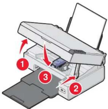 LEXMARK X2450 - Einsetzen von Patronen - 5