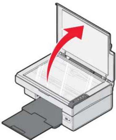 LEXMARK X2450 - Legen des Originaldokuments auf das Scannerglas - 1