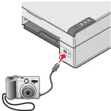 LEXMARK X2450 - Verwenden einer PictBridge-fähigen Digitalkamera für den Fotodruck - 1