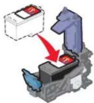 LEXMARK X2450 - Einsetzen von Patronen - 3