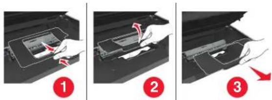 LEXMARK S410 - Überprüfen des Papierstaubereichs - 2