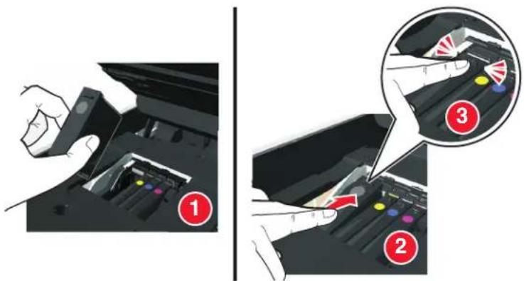 LEXMARK S410 - Einsetzen von Tintenpatronen - 2