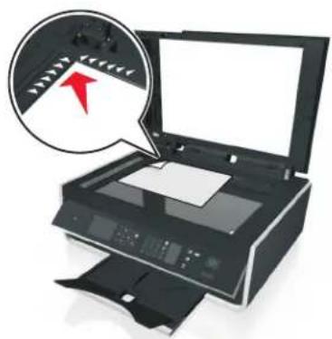 LEXMARK S410 - Legen des Originaldokuments auf das Scannerglas - 1