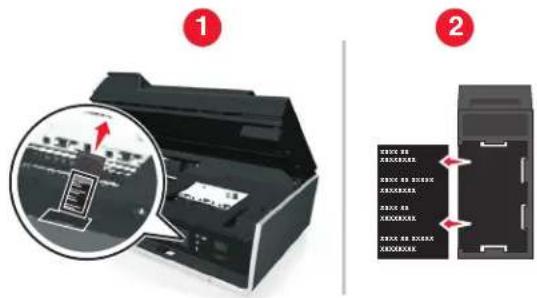 LEXMARK S410 - Auswechseln der Sprachschablone - 2