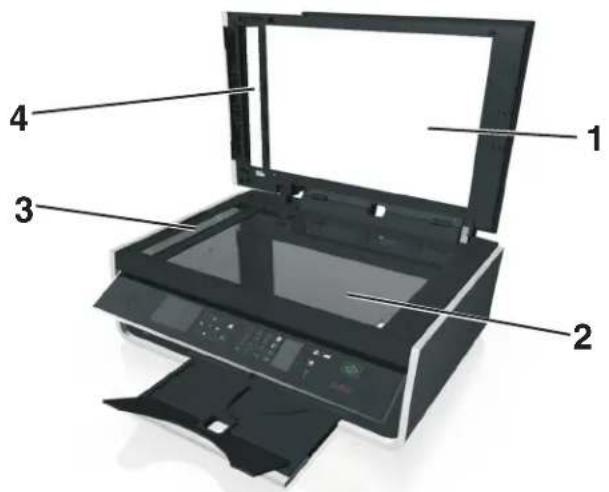 LEXMARK S410 - Reinigen des Scannerglases - 1