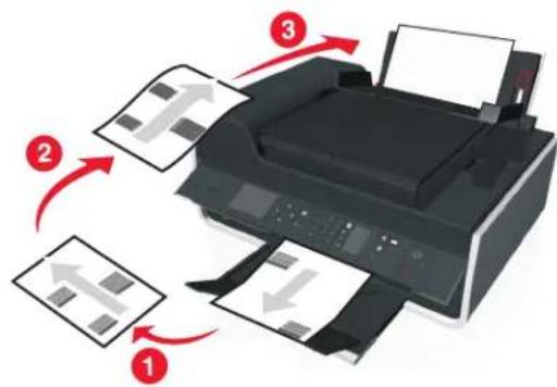 LEXMARK S410 - Manuelles Erstellen einer beidseitigen Kopie - 1