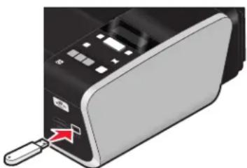 LEXMARK X4600 - Einsetzen eines Flash-Laufwerks - 1