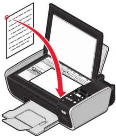 LEXMARK X3600 - Legen des Originaldokuments auf das Scannerglas - 2