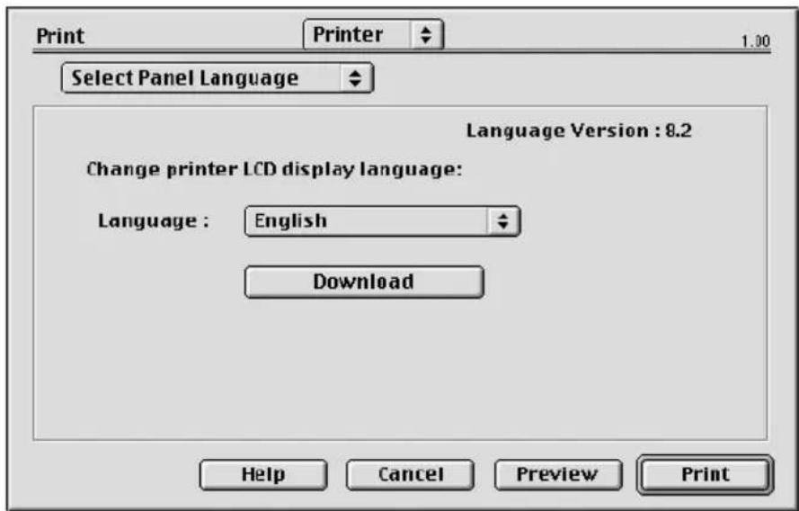 OKI C5600 - DRUCKOPTIONEN - SPRACHE FÜR BEDIENFELD - 1