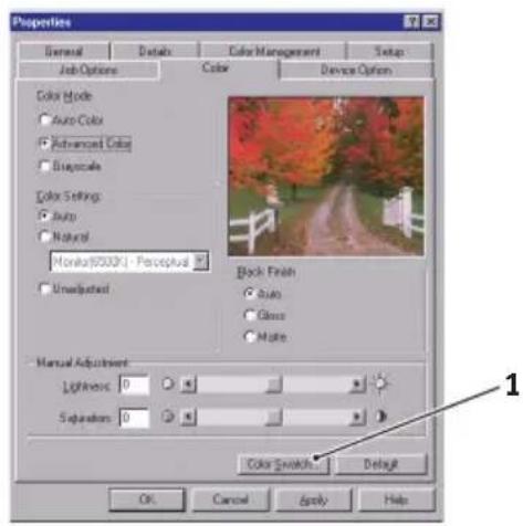 OKI C5400 - USING THE COLOUR SWATCH FEATURE - 1