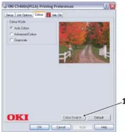 OKI C5400 - USING THE COLOUR SWATCH FEATURE - 1