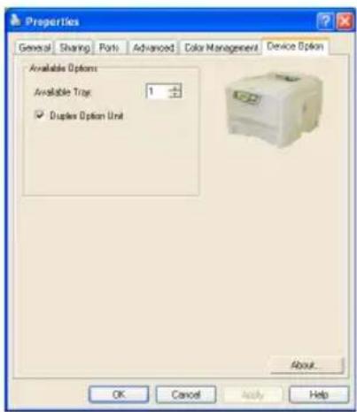 OKI C3200n - DEVICE OPTIONS TAB - 1