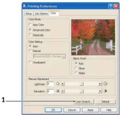 OKI C3200n - USING THE COLOUR SWATCH FEATURE - 1