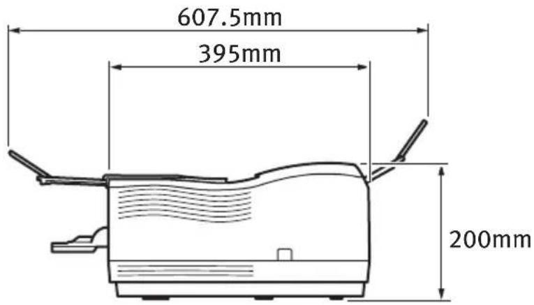 OKI B4300 - OVERALL DIMENSIONS - 2
