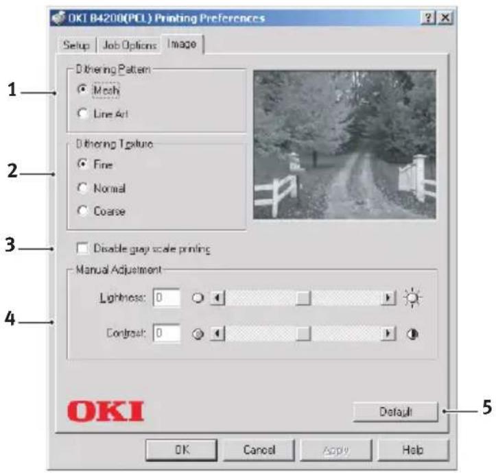 OKI B4300 - Image tab - 1