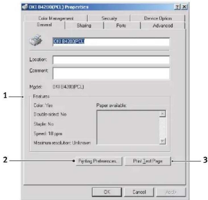 OKI B4300 - General tab - 1