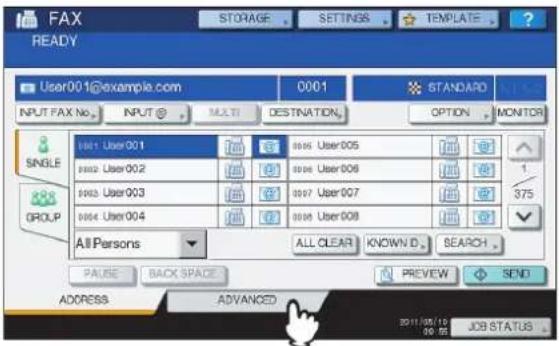OKI MPS4242 - Drücken Sie [ERWEITERT(ADVANCED)]. - 1