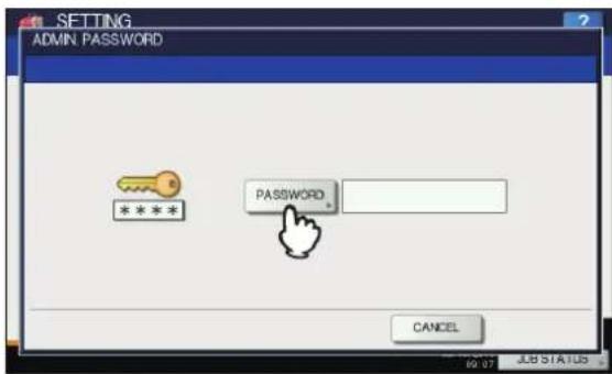 OKI MPS4242 - Drücken Sie das [ADMIN] Register und danach [KENNWORT(PASSWORD)]. - 1