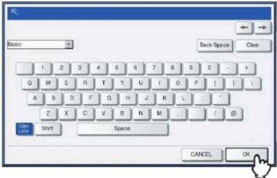 OKI MPS4242 - Geben Sie die SSID mit der Tastatur und den Zifferntasten ein und drücken Sie [OK]. - 1