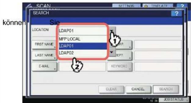 OKI MPS4242 - Suche auf dem LDAP-Server mit Suchbuchstaben - 3