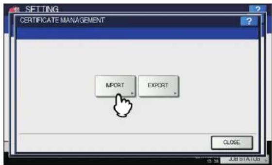 OKI MPS4242 - Zertifikat importieren - 1