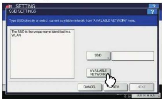 OKI MPS4242 - Drücken Sie [VERFÜGB.NETZWERK(AVAILABLE NETWORK)]. - 1
