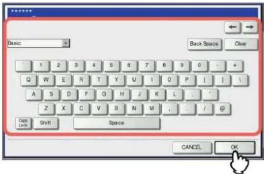 OKI MPS4242 - Geben Sie das auf dem Computer definierte Kennwort für den vertraulichen Druck ein und drücken Sie [OK]. - 1