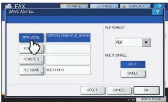 OKI MPS4242 - Sendedaten als Datei speichern (Internetfax und Datei) - 2
